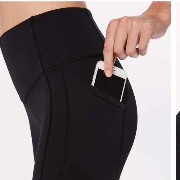 Lululemon All The Right Places Crop II *23" Black Size 8 - Picture 2 of 9